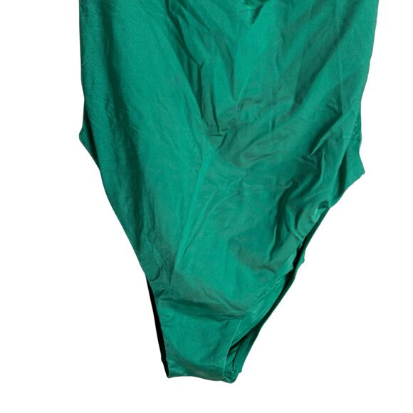 Sunshine 79 Green Gold Ring High Halter Neck One-Piece Swimsuit Size 4 - Picture 7 of 15